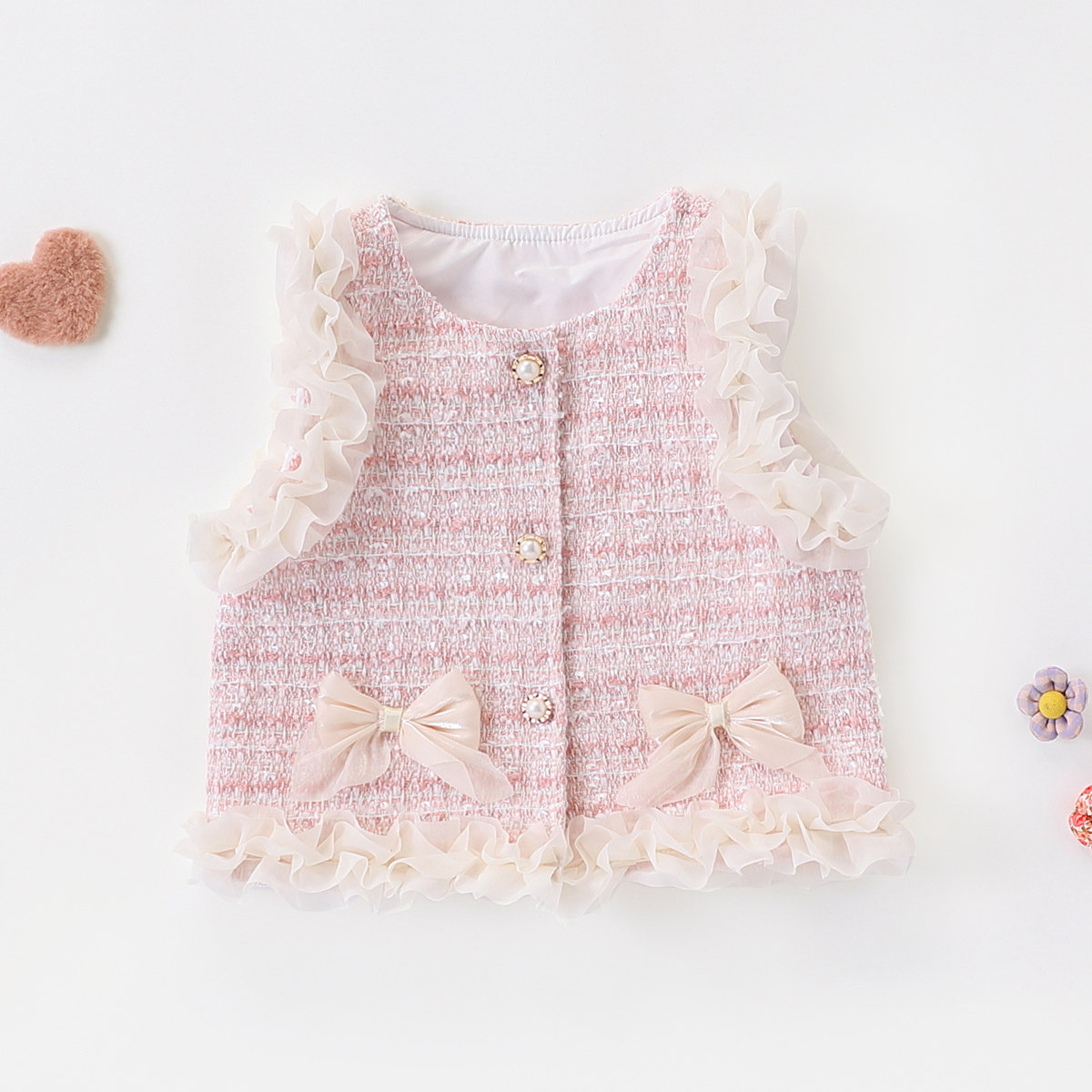 【洋气甜美马甲】童装女童春季时尚百搭马甲儿童小香风甜美小外套