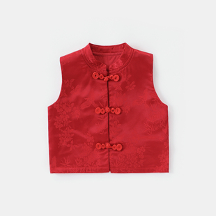 【新中式拜年服马甲】童装男童新春复古国风马甲女童唐装百搭外套