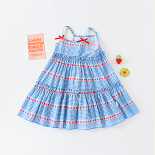 【洋气海边度假风沙滩裙】童装女童夏季时尚吊带裙宝宝舒适连衣裙