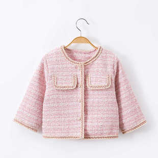 【洋气甜美小香风外套】童装女童24年秋淑女外套大童淑女外套潮