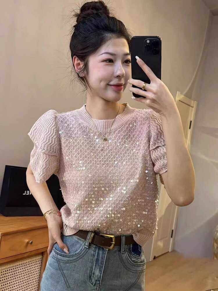 法式超好看夏季早春针织上衣套头