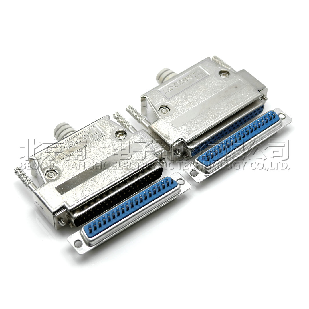 精工南士DB62公头母头3排62针焊线插头HDB62孔接头连接器金属外壳