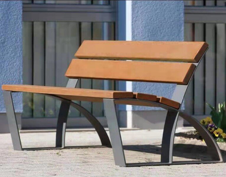 异形不锈钢公园椅户外休闲坐凳广场社区景观座椅小区室外公共座椅