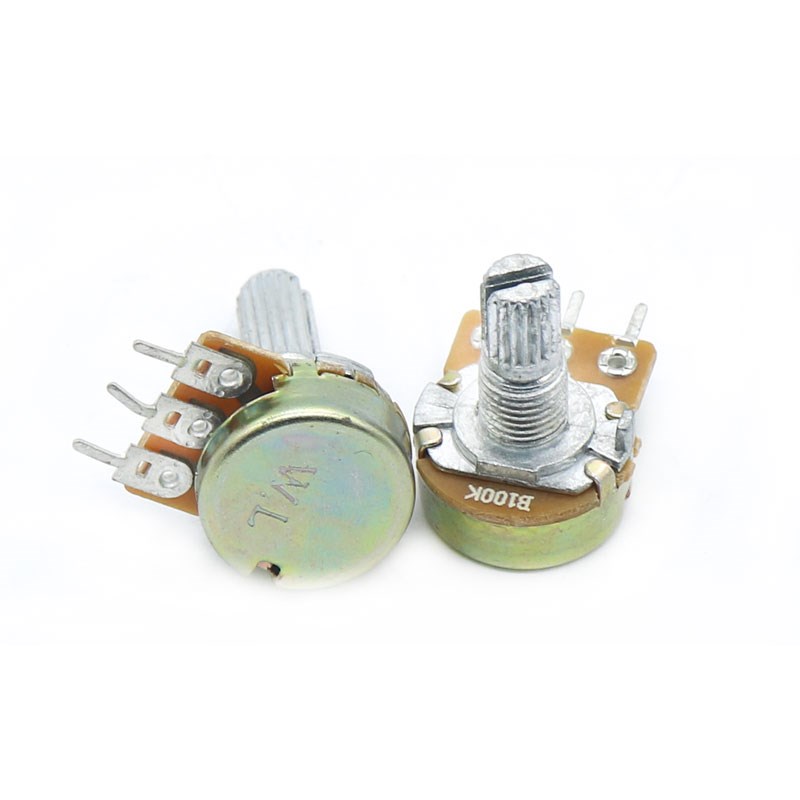 WH148单联双联电位器 B1K 2K5K10K20K 50K 100K 500K柄长15 20MM