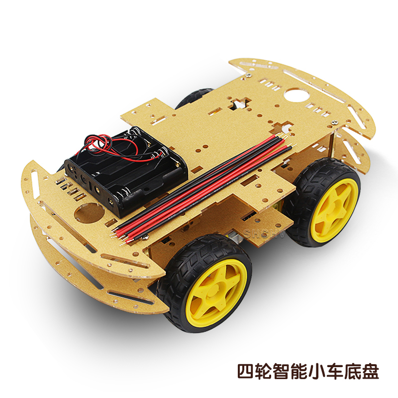 智能小车底盘/寻迹小车/机器人小车底盘/测速/送电池盒 2WD 小车