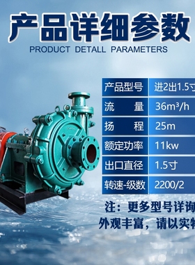 卧式抽沙泵吸砂泵TZJS-250-65口径泥浆泵4/3D-AH渣浆泵洗砂机大型