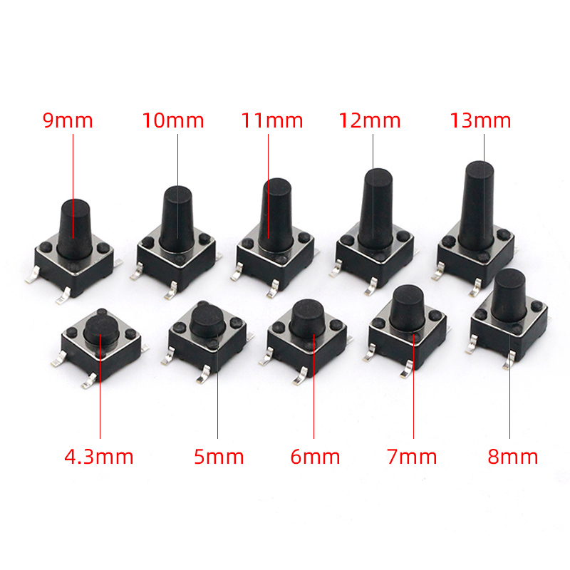 立式轻触开关按钮开关小按键开关卧式微动开关6*6*5分类盒套件