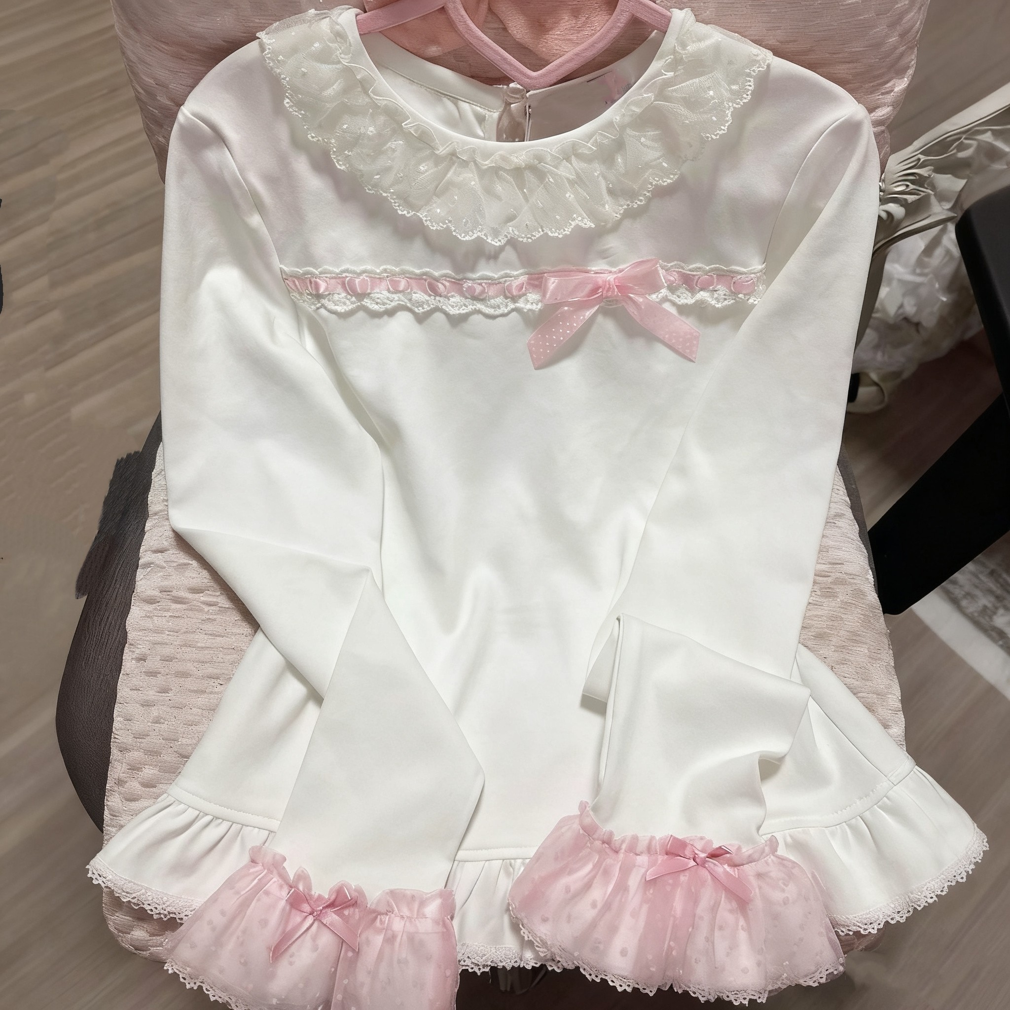 秋冬日系可爱蕾丝圆领lolita内搭长袖甜系洛丽塔针织打底衫上衣女,模玩/动漫/周边/娃圈三坑/桌游,lolita衬衫/内搭,淘宝优惠券,粉丝福利购,淘宝优惠卷