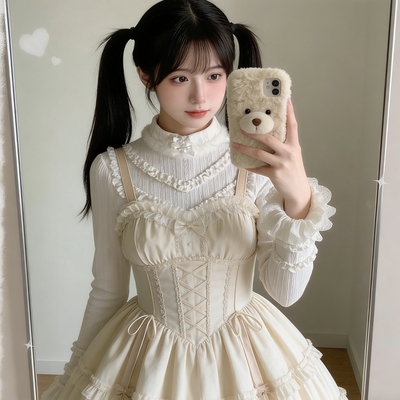 Lolita秋冬长袖内搭上衣打底衫