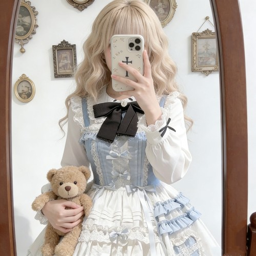 Lolita长袖内搭上衣可爱打底衫夏