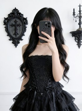 哥特风Lolita束腰上衣中国风腰封