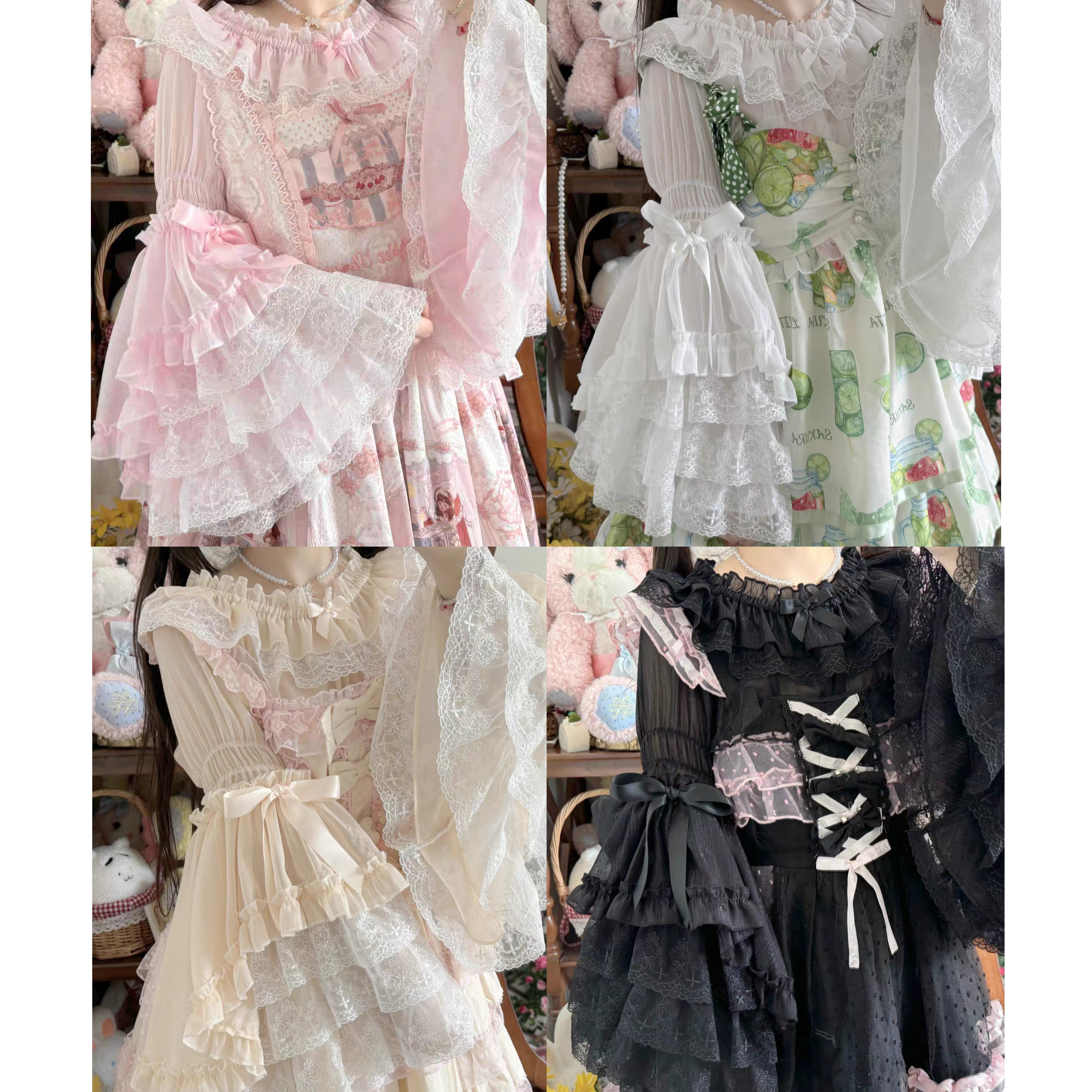 复古喇叭袖lolita大姬袖衬衫内搭