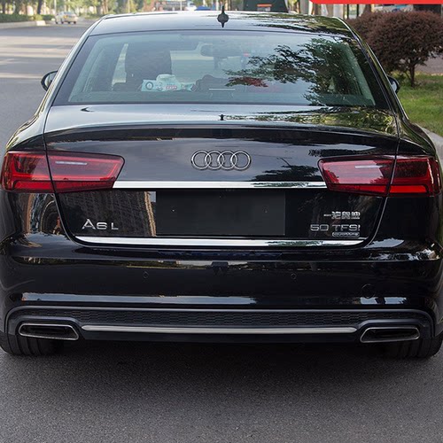 适用12-24新款奥迪a6l亮条改装后备箱饰条老款a6尾门亮条外观装饰