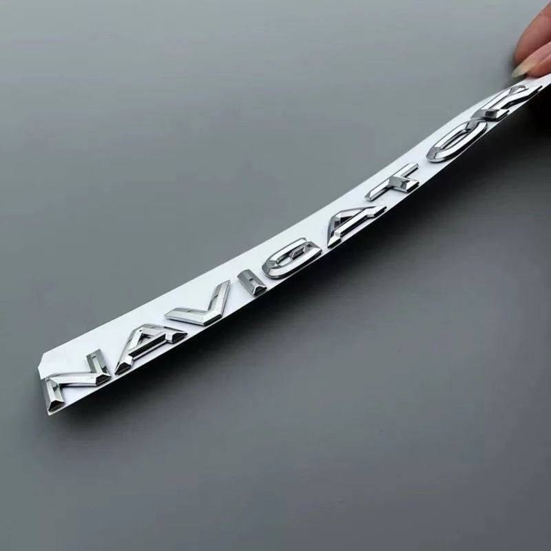 适用新款林肯后尾门车标字标NAVIGATOR英文字母标志改装3D立体贴