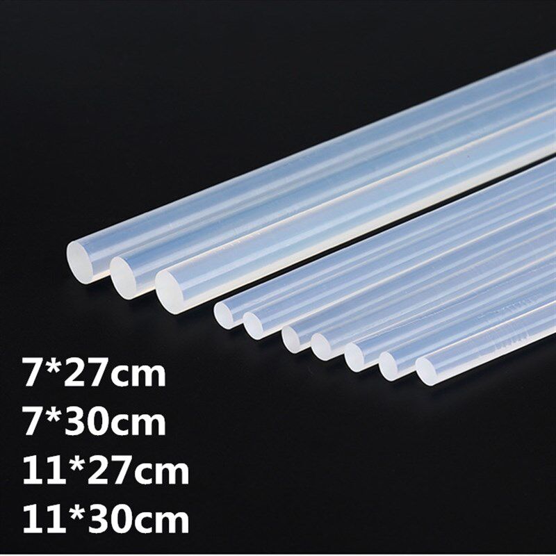 热销。7MM1MM环保p透明胶带棒热熔胶棒热溶胶1条胶枪高粘性热熔胶