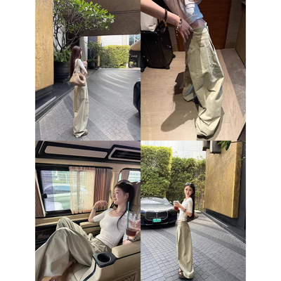 穿不腻重工炒色工艺松弛感工装裤