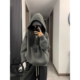 自留实穿派 LIL CHER 韩系慵懒宽松显瘦连帽拉链毛衣外套女秋冬