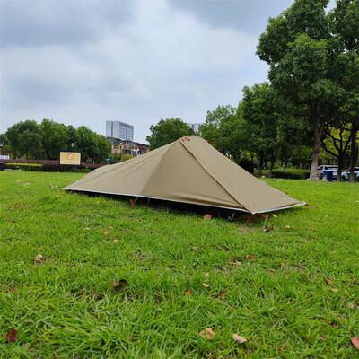 行云1 MCET量超O米YQS拓隧 一人户外轻化铝杆防暴雨通道露野营帐