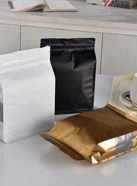 八边侧面开窗自立封口袋零啡食咖WTE豆镀铝茶叶品包装食塑料袋密