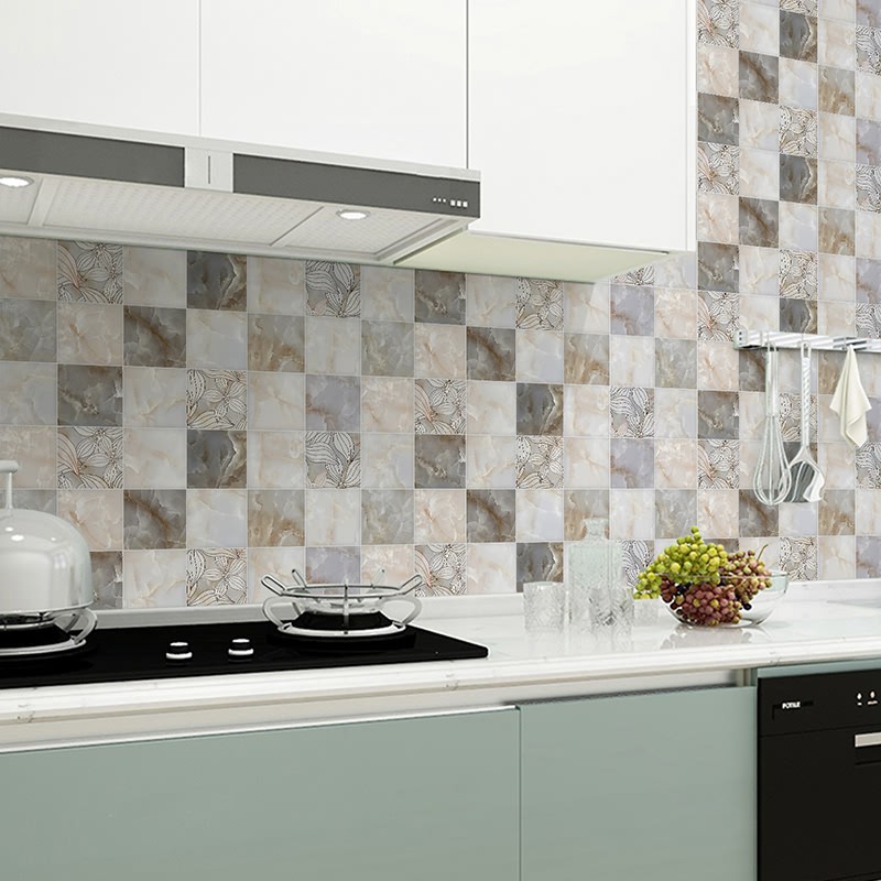 墙纸自粘防e水大理石纹墙布墙贴壁纸卧室温馨加厚橱柜子翻新墙贴