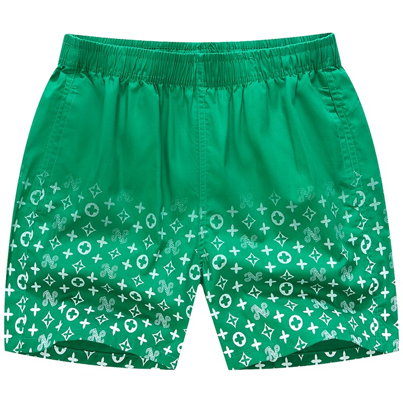 沙滩裤男纯棉海边度n假宽松居家三分裤花裤子潮流中裤青年四分短