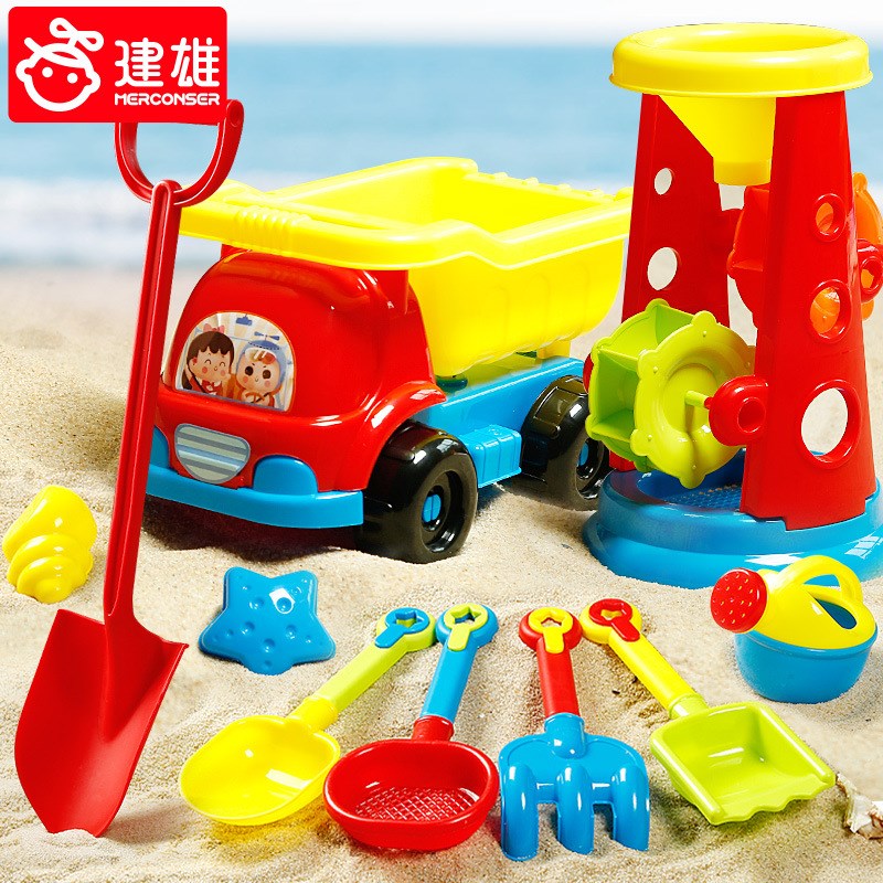 儿童沙滩玩具套装宝宝室内海边挖沙玩F沙子挖土工具铲子桶沙漏沙