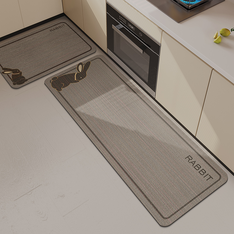 厨房地垫吸水防j滑防油可擦免洗耐脏脚垫入户门垫进门门口地毯家