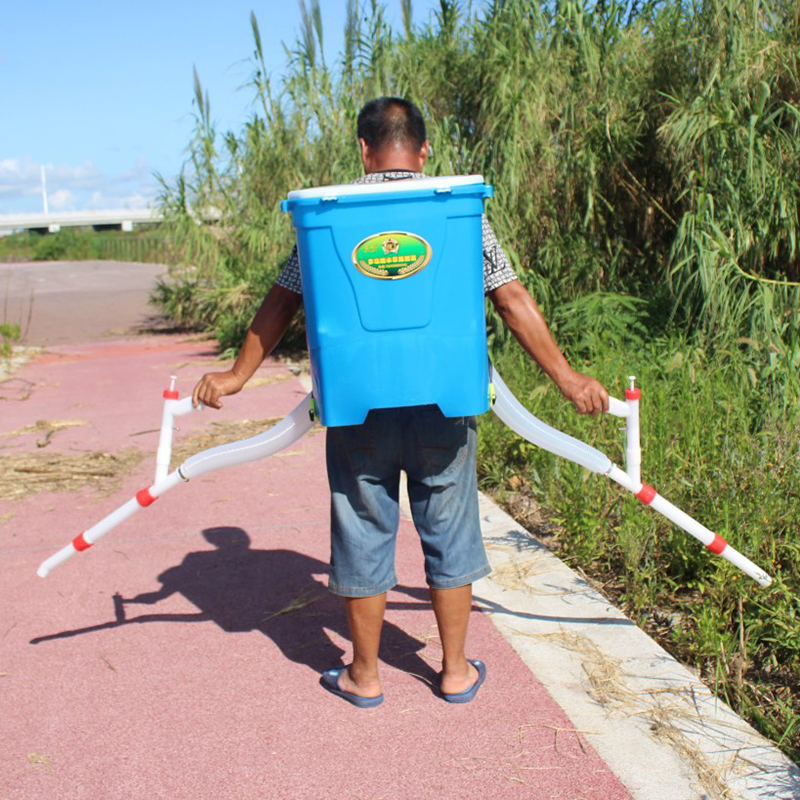 农用多功能双管下肥玉米撒肥料施肥神器机果树械追肥器硬地下工具