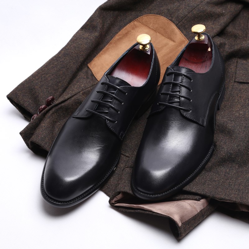 秋冬新款商务正装皮鞋s西装鞋日系简约男士透气婚鞋潮流工作鞋