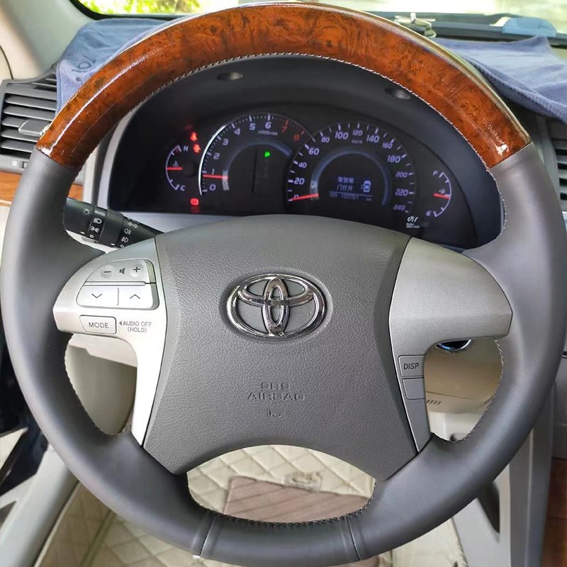 06/08/09/10/12款汉兰达手缝方I向盘套凯美瑞真皮专用全包把套