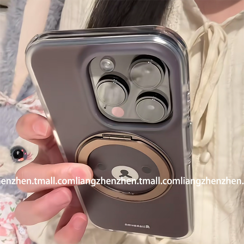 ins风支点支架米菲兔布朗熊表情适用苹果17promax手机壳iphone16pro女款15新款13可爱14卡通情侣趣味少女网红,3C数码配件,手机保护套/壳,淘宝优惠券,粉丝福利购,淘宝优惠卷