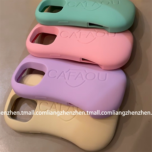 ins风马卡龙纯色肥皂适用苹果17promax手机壳iphone16pro女款15新款13可爱14卡通15plus少女心硅胶软壳个性潮