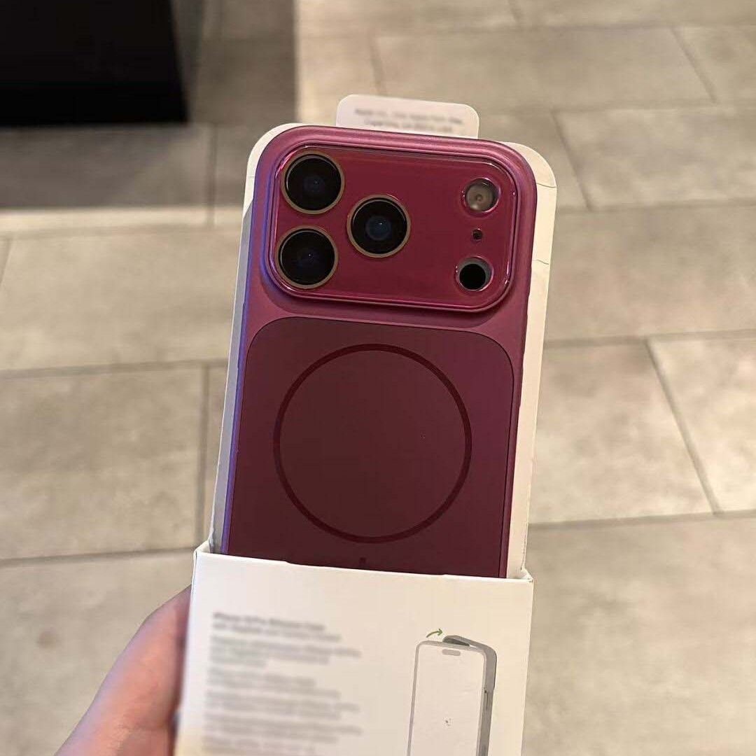 新款玫红色秒变大视窗适用苹果17promax手机壳iphone18pro流光磁吸磨砂16镜头全包15相机键保护14高级感13女