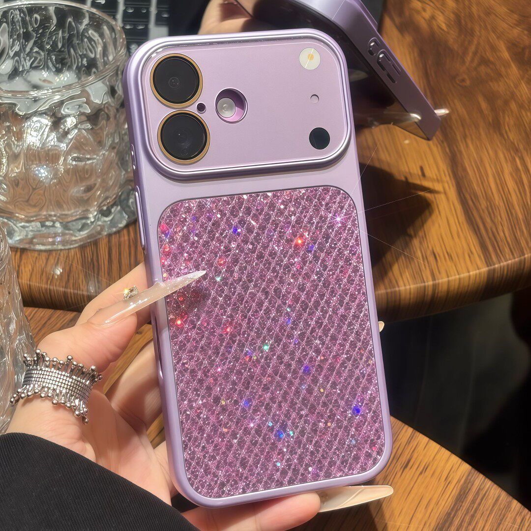 秒变17闪粉镜头膜适用iphone17Promax手机壳苹果16promax轻奢高级感15pro新款14亮钻13全包防摔时尚硬壳男女