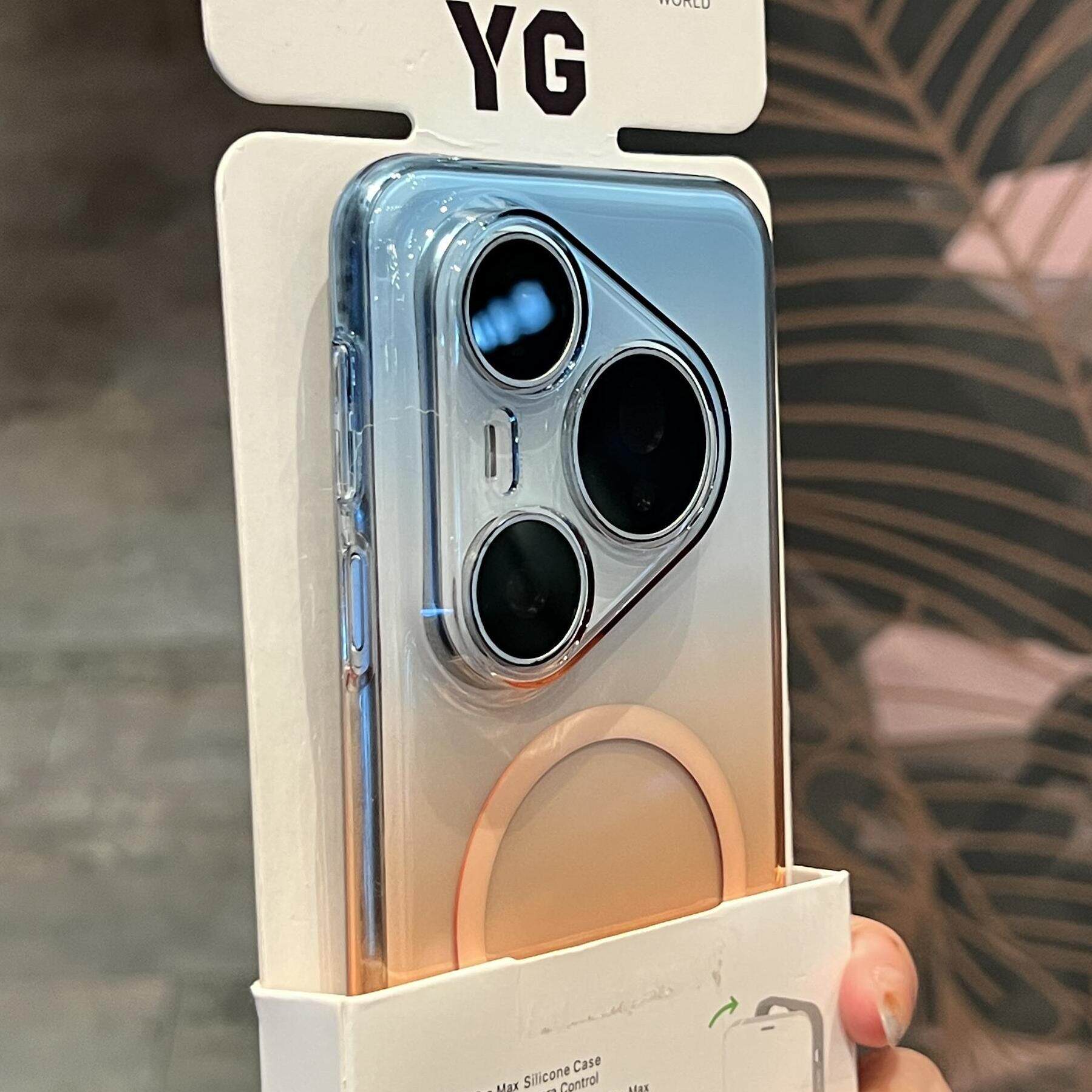 清透冰感渐变磁吸适用华为Pura90Promax手机壳P90Pro透明80/70pro+新款PC硬壳无线充电高级感小众ins轻奢情侣