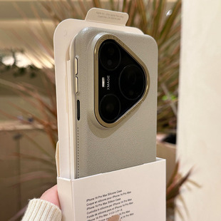 钛灰色针织孔散热荔枝纹适用华为Pura80pro 60RS保时捷荣耀majic7金属镜框超薄防摔 手机壳p70ultra新mate80