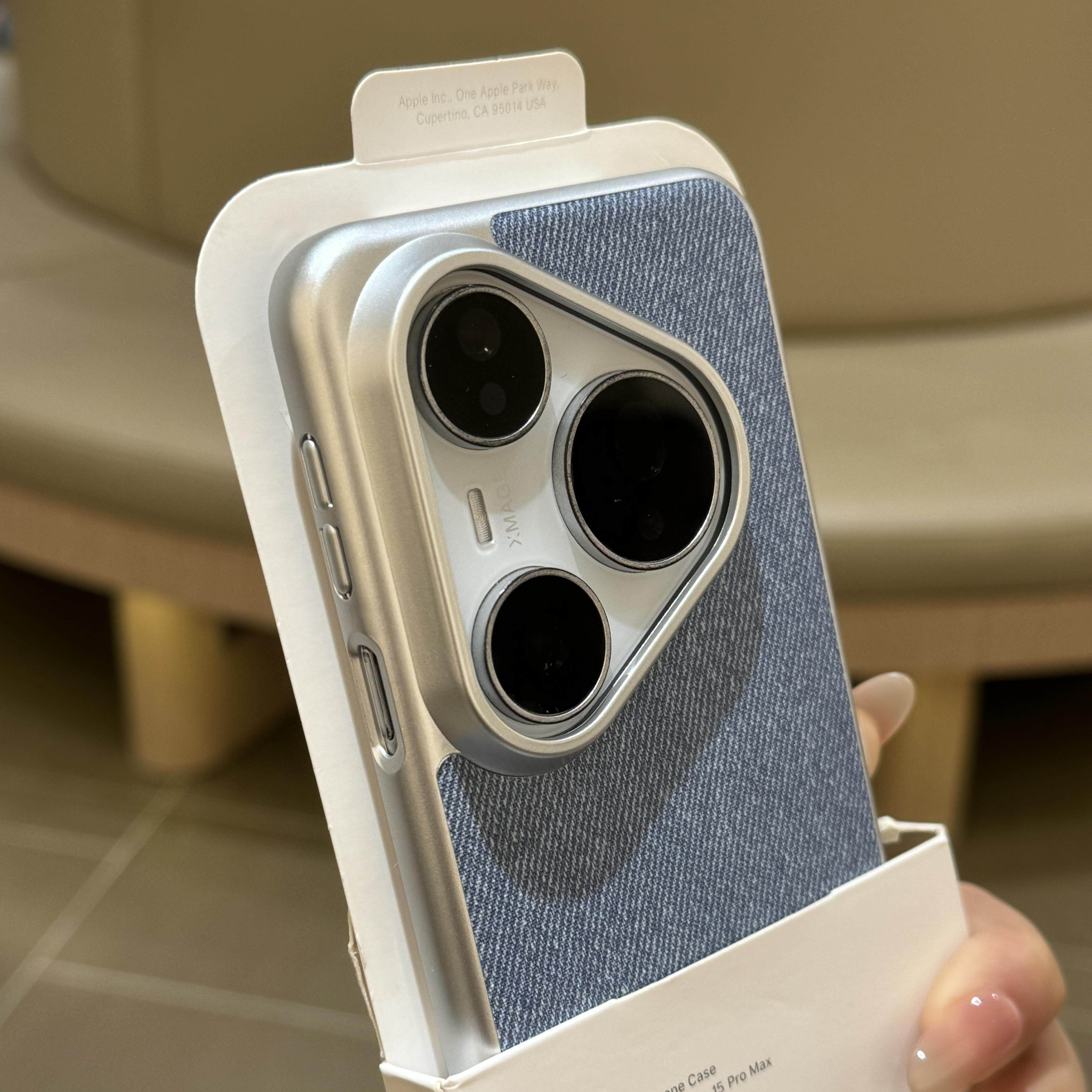 文艺风蓝色系毛麻布料适用华为pura80pro+手机壳P70磁吸mate70/60新款nova14ultra高级13荣耀majic7pro薄X60