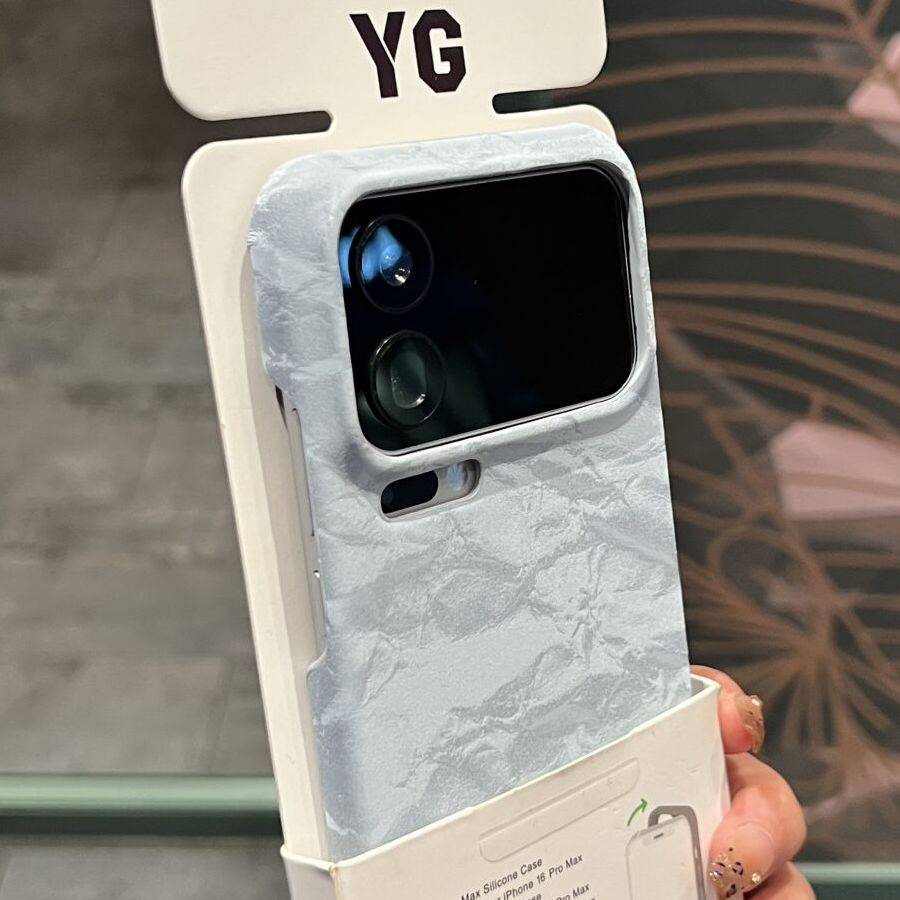 适用小米17奶油蓝丝绒半包硬壳