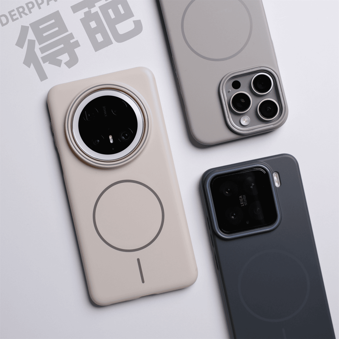 纯色极简细圈磁吸肤感手机壳