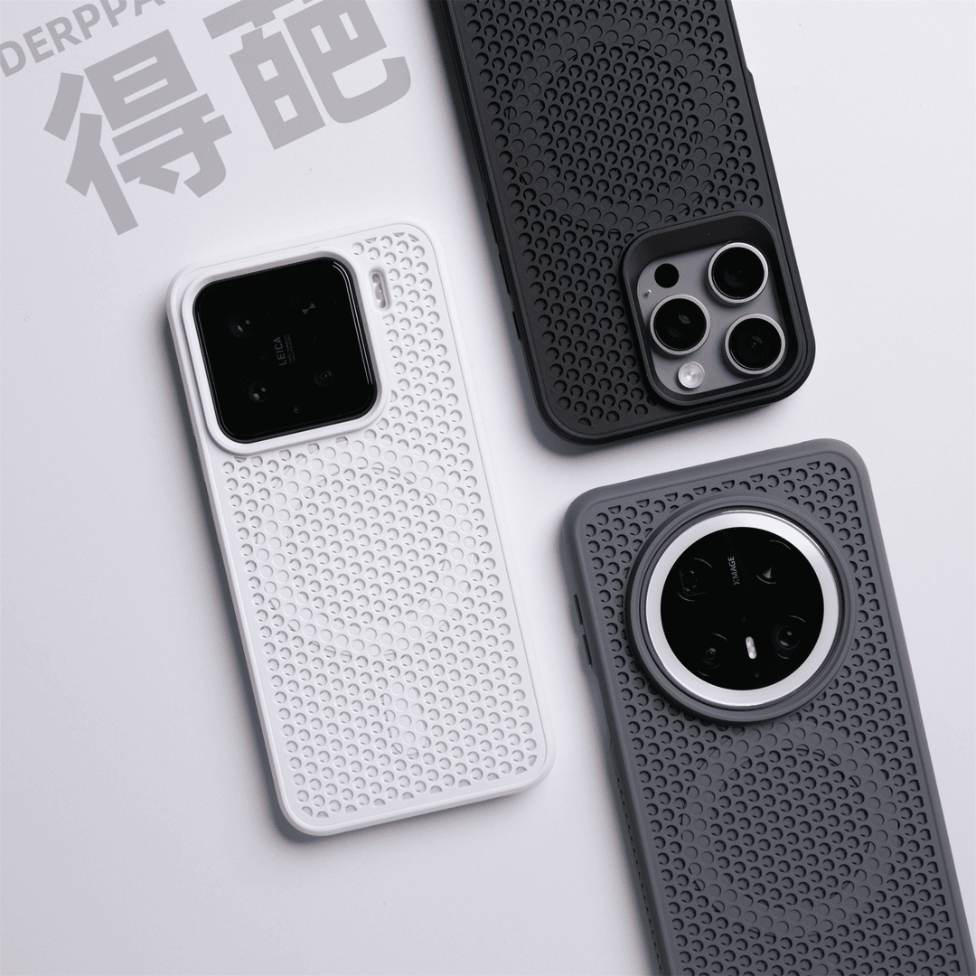 夏天透气散热蜂窝网孔磁吸手机壳