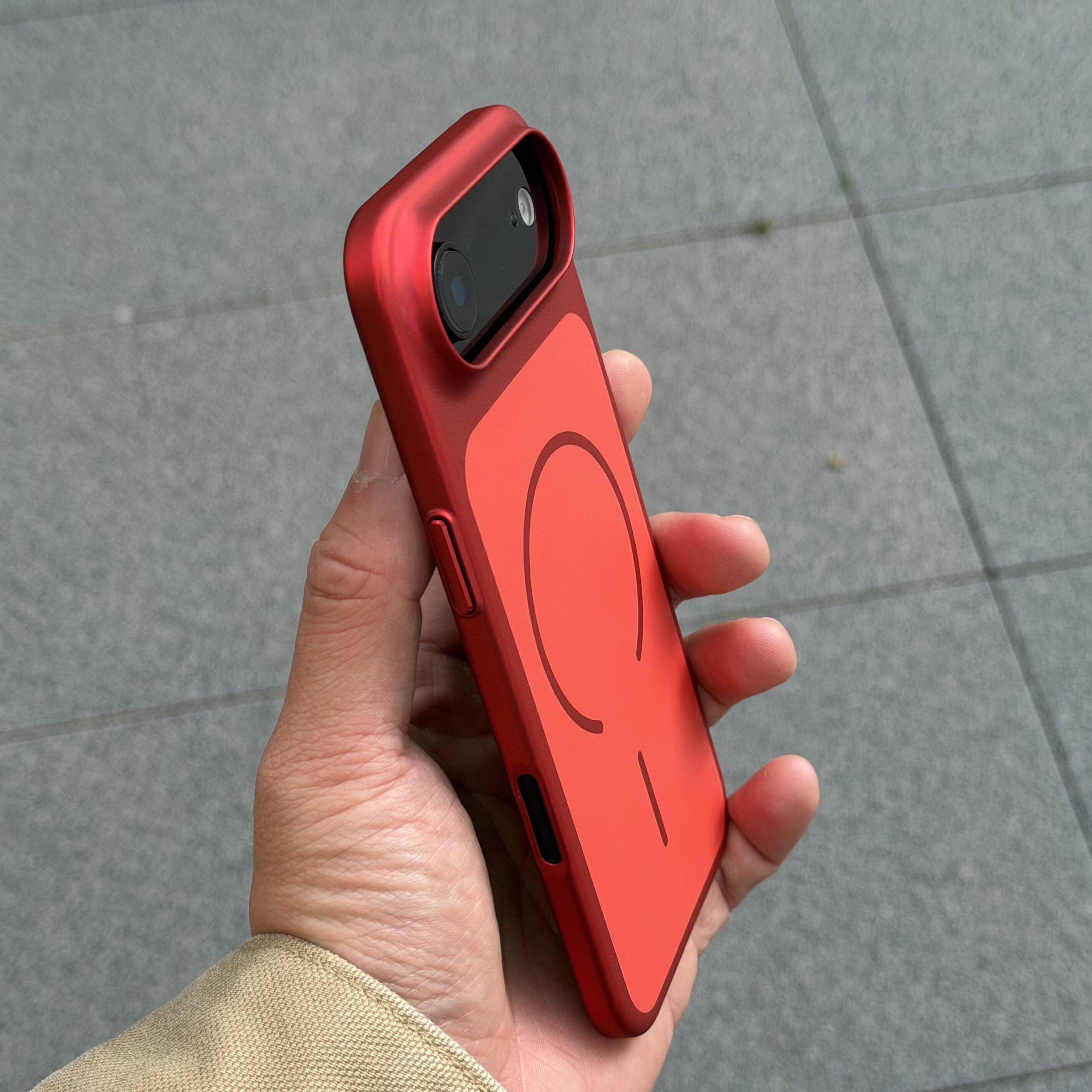 新款红色肤感适用iphone17Air磁吸手机壳苹果17promax准分子电镀磨砂17pro全包防摔高级感中国新年情侣简约硬