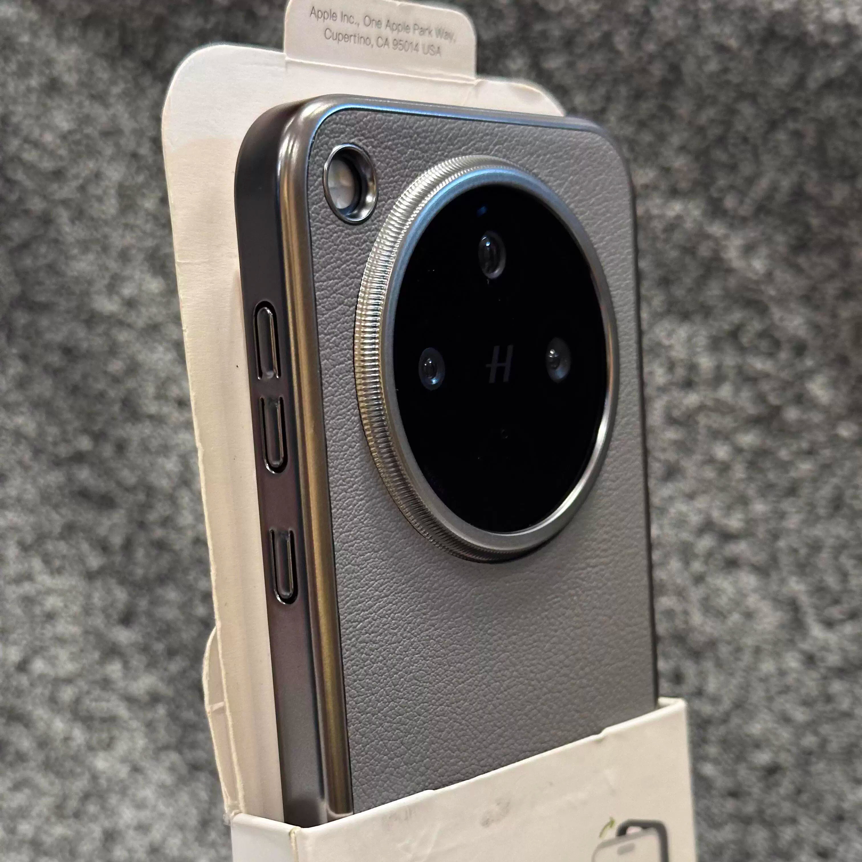 高级轻奢灰电镀边框荔枝纹手机壳