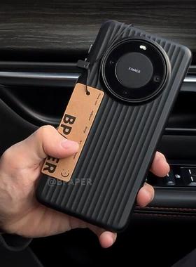 高级感黑色肤感磁吸瓦楞适用oppofindx8pro手机壳x8s+新款findx7ultra防滑条纹超薄findx6pro情侣简约防摔硬