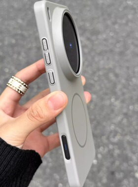 高级感钛灰色Magsafe磁吸无线充电适用vivoX200Ultra手机壳x100/s20/9磨砂oppoFindx8肤感Reno13一加Ace5Pro