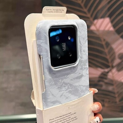 适用小米17奶油蓝复古绒面硬壳