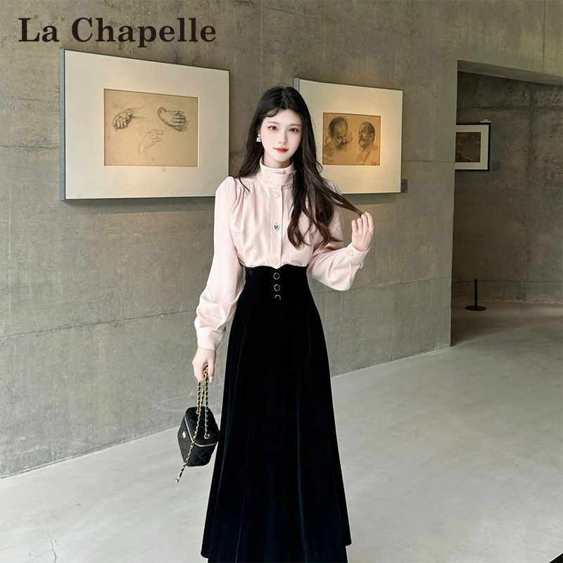 LaChapelle/拉夏贝尔2025年秋季新款时尚洋气减龄女半裙套装10682