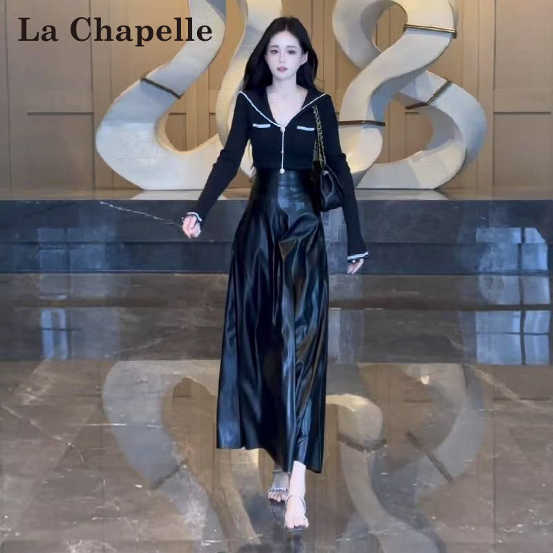 LaChapelle拉夏贝尔2025年初秋新款修身气质百搭上衣半身裙10593