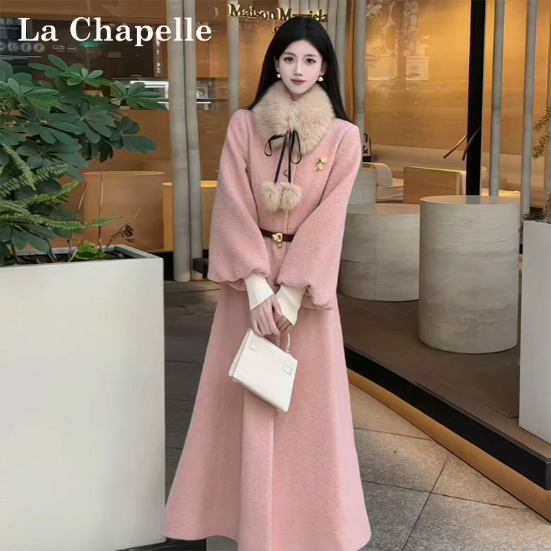 LaChapelle/拉夏贝尔大衣女2025年冬季新款轻奢气质毛呢外套10699