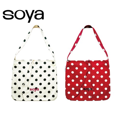 SOYA 进口面料波点托特包大容量单肩斜挎包 两色