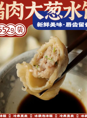 猪肉大葱水饺纯手工饺子速冻552g山东早餐半成品韭菜鸡蛋荠菜冷冻